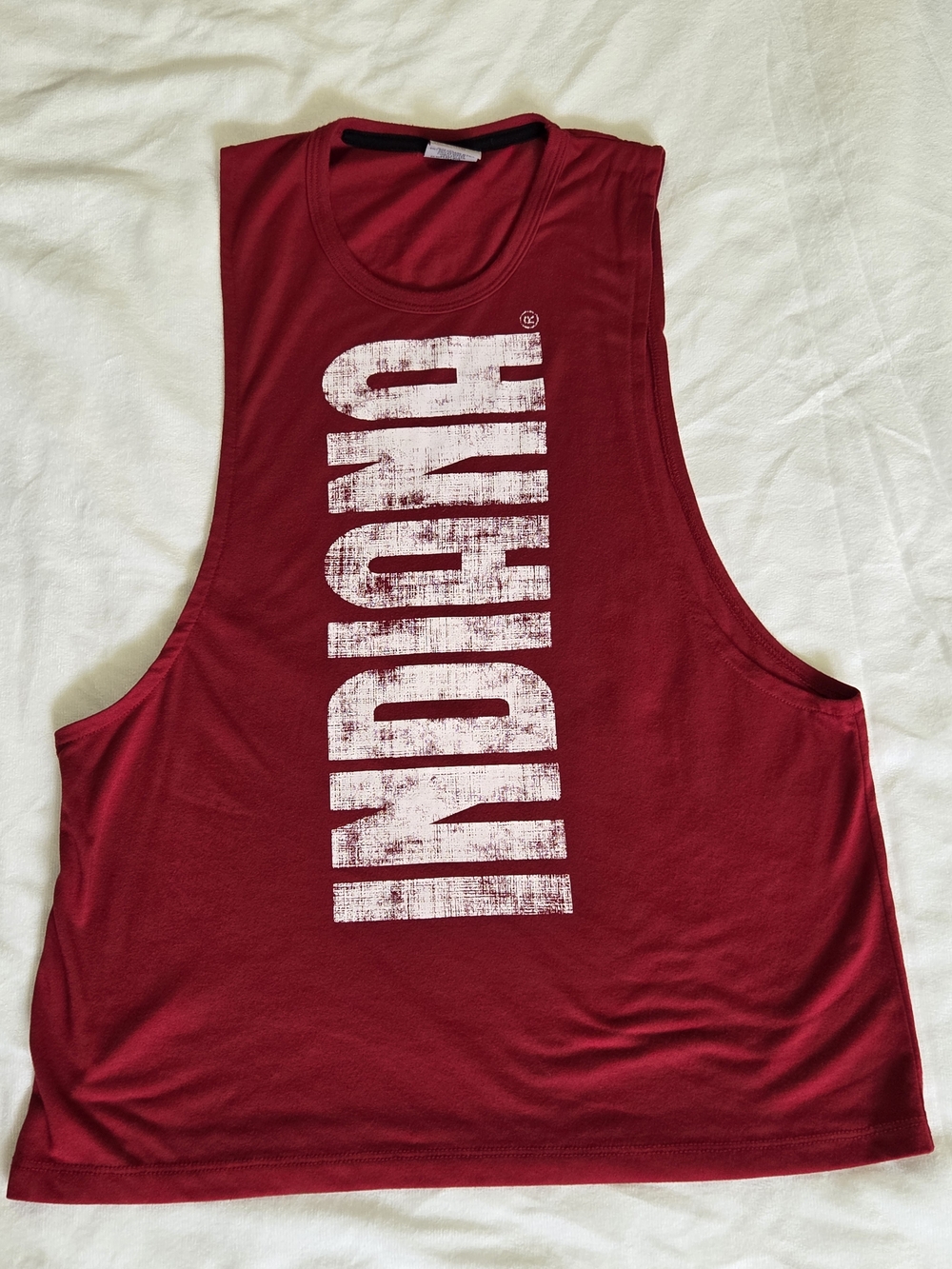 Medium IU Indiana Hoosiers Open Sides Cut Off Tank Top Sleeveless Bodybuilding